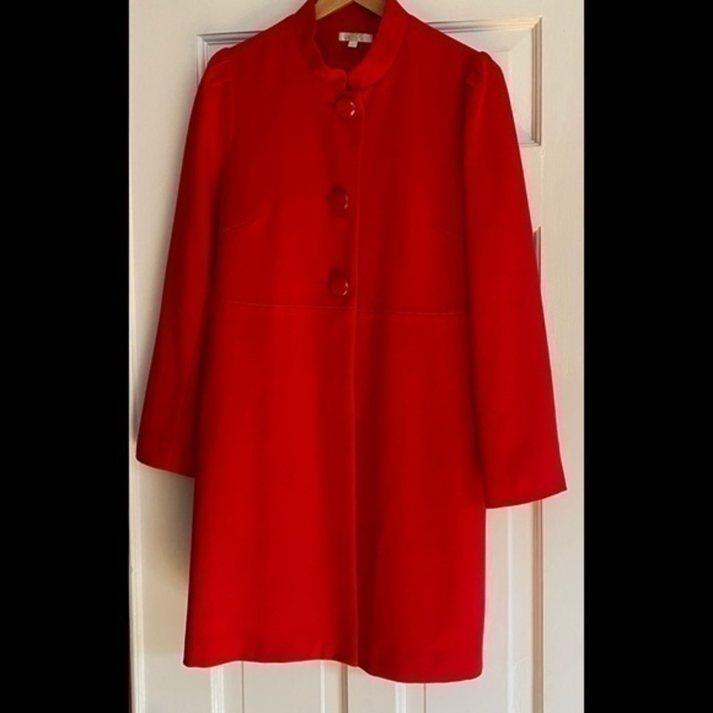 Jade Melody Tam Anthropologie Red Coat Siz…